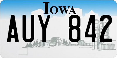 IA license plate AUY842