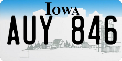 IA license plate AUY846