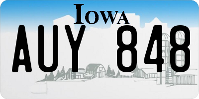 IA license plate AUY848