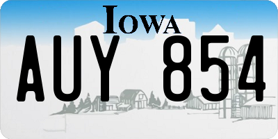 IA license plate AUY854