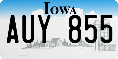 IA license plate AUY855