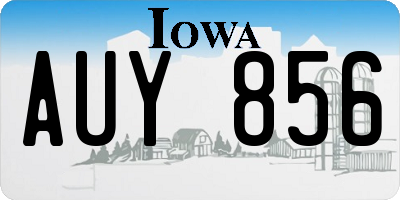 IA license plate AUY856