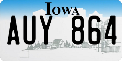 IA license plate AUY864