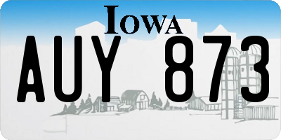IA license plate AUY873