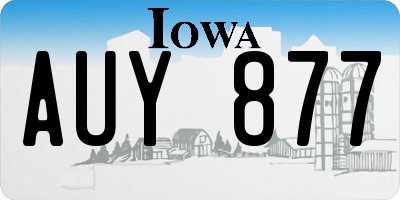 IA license plate AUY877