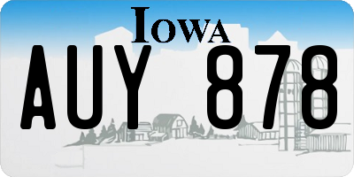 IA license plate AUY878