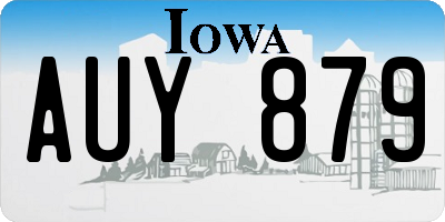 IA license plate AUY879