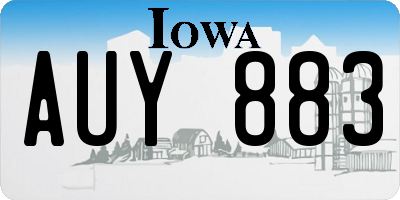 IA license plate AUY883