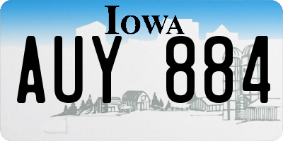 IA license plate AUY884