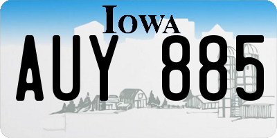 IA license plate AUY885