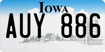 IA license plate AUY886