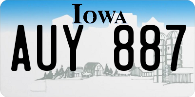 IA license plate AUY887