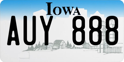 IA license plate AUY888