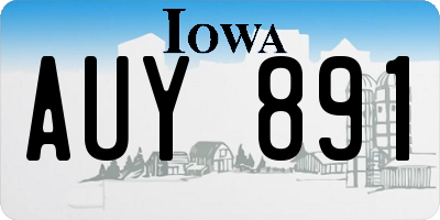 IA license plate AUY891