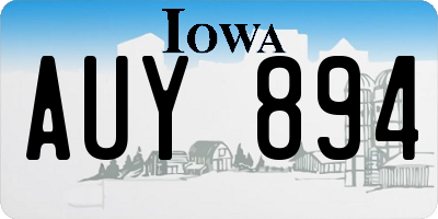 IA license plate AUY894
