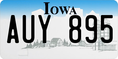 IA license plate AUY895