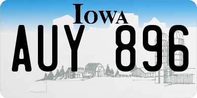 IA license plate AUY896