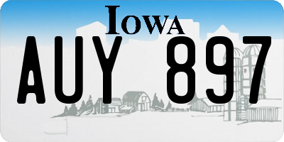 IA license plate AUY897