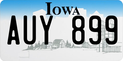 IA license plate AUY899