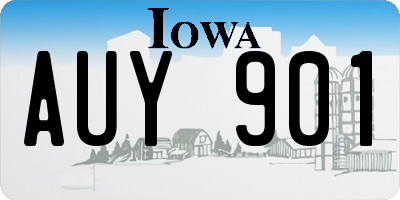 IA license plate AUY901