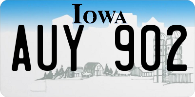 IA license plate AUY902