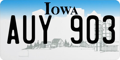 IA license plate AUY903