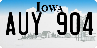 IA license plate AUY904