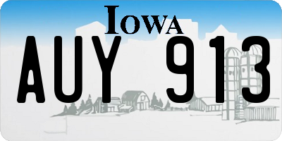 IA license plate AUY913