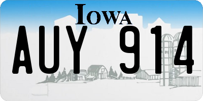 IA license plate AUY914