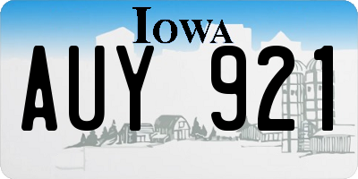 IA license plate AUY921