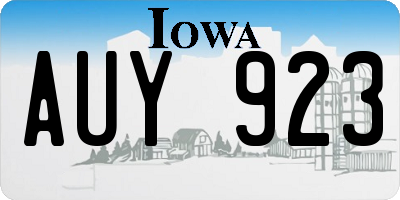 IA license plate AUY923