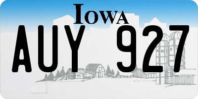 IA license plate AUY927