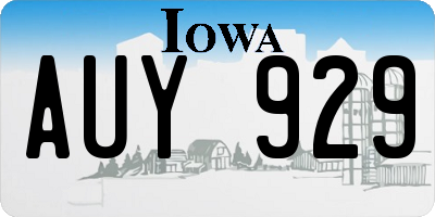 IA license plate AUY929