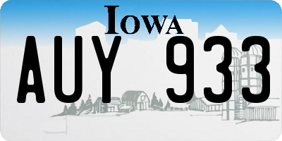 IA license plate AUY933