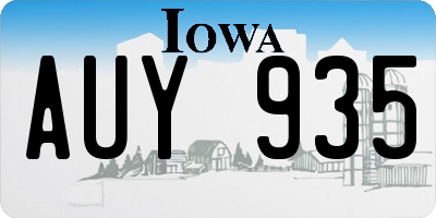 IA license plate AUY935