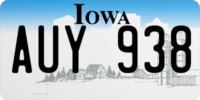 IA license plate AUY938