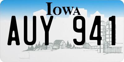 IA license plate AUY941