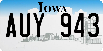 IA license plate AUY943