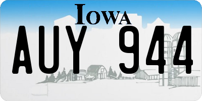 IA license plate AUY944