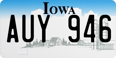 IA license plate AUY946