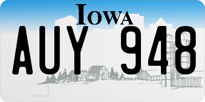 IA license plate AUY948