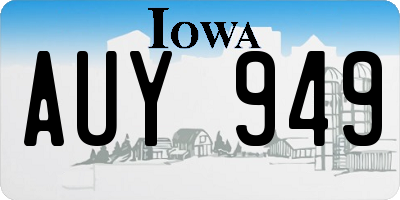 IA license plate AUY949