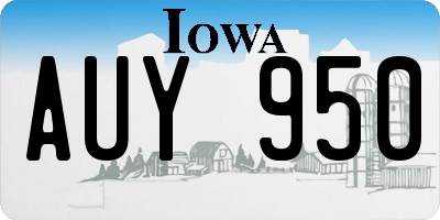 IA license plate AUY950