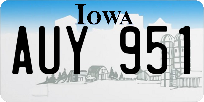 IA license plate AUY951