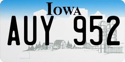 IA license plate AUY952