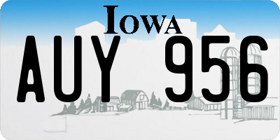 IA license plate AUY956