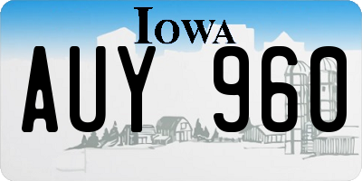 IA license plate AUY960