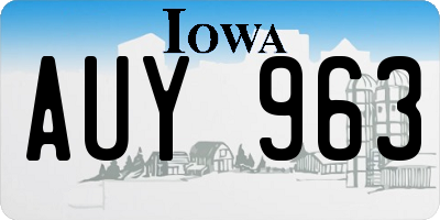IA license plate AUY963