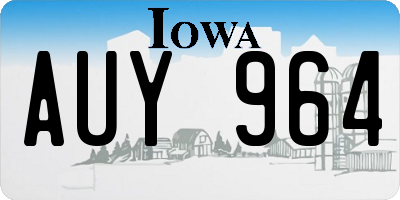 IA license plate AUY964