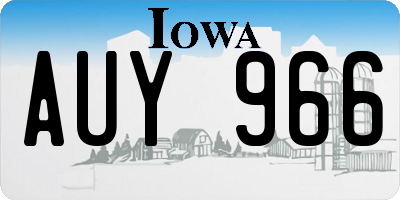 IA license plate AUY966